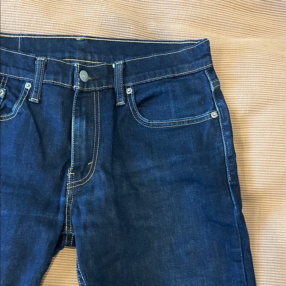 Levi’s Dark Indigo 502 Straight Jeans Mens - Picture 2 of 4